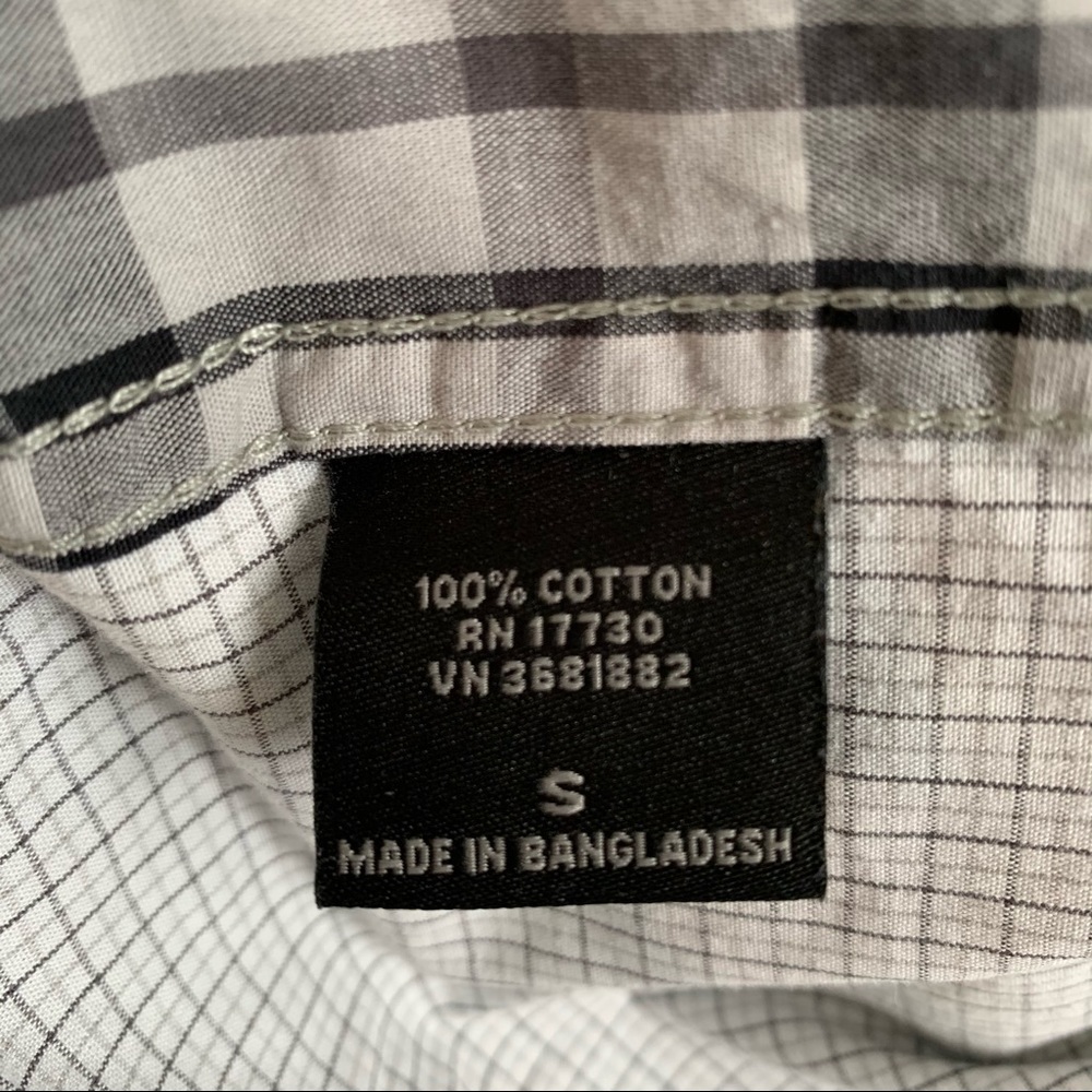 Nwot Odin New York Mixed Pattern Button-Down Shirt - image 4